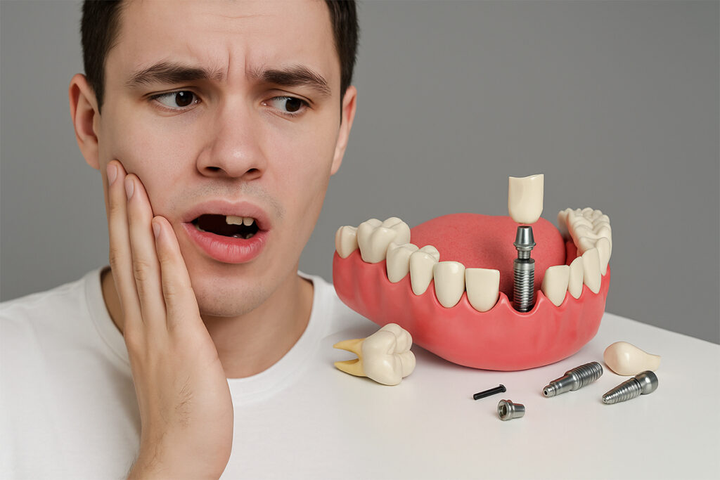 mat-rang-lau-nam-co-cay-implant-duoc-khong